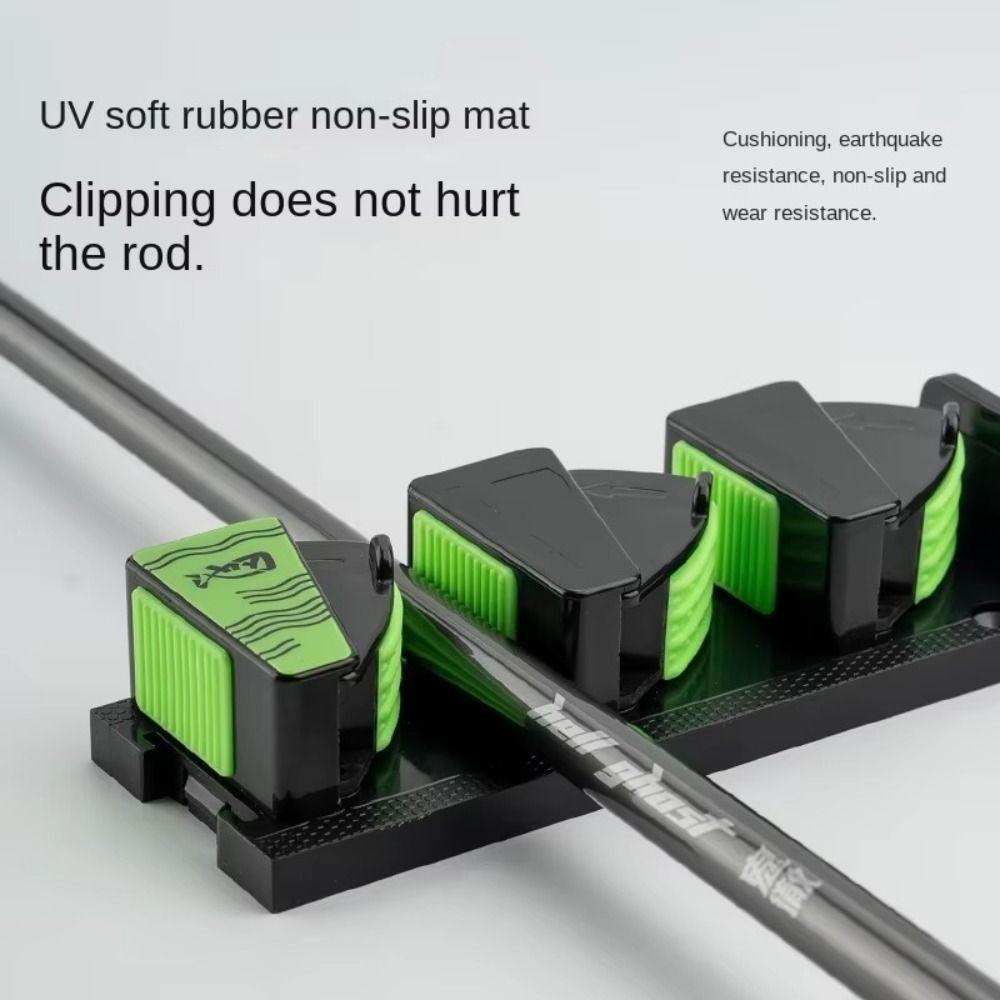 Wall Mounted Fishing Rod Rack Ceiling Mounted Garage Storage Horizontal Fixed Stand Support Bracket Fixed Stand 3 Gear Bracket