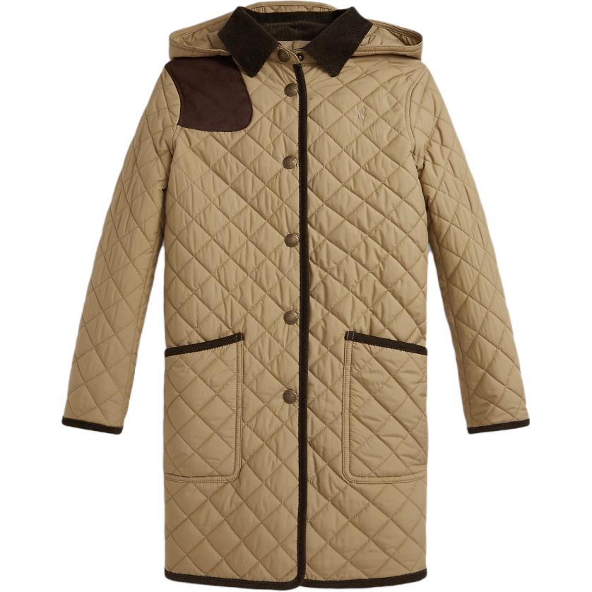 

Хлопковое пальто Polo Ralph Lauren, однотонное, однобортное, с карманом, с капюшоном, с длинным рукавом, детское пальто CWPOOTWG2820092-250 S