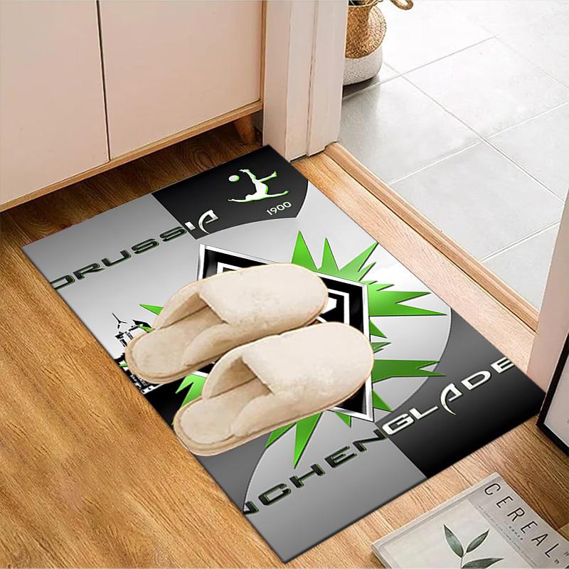 Mönchengladbach Wappen Teppich für Wohnzimmer, Spielzimmer, Büro, Schlafzimmer, Bürobodenmatte Verspieltes Design, Fan Geschenke Weihnachtsdeko
