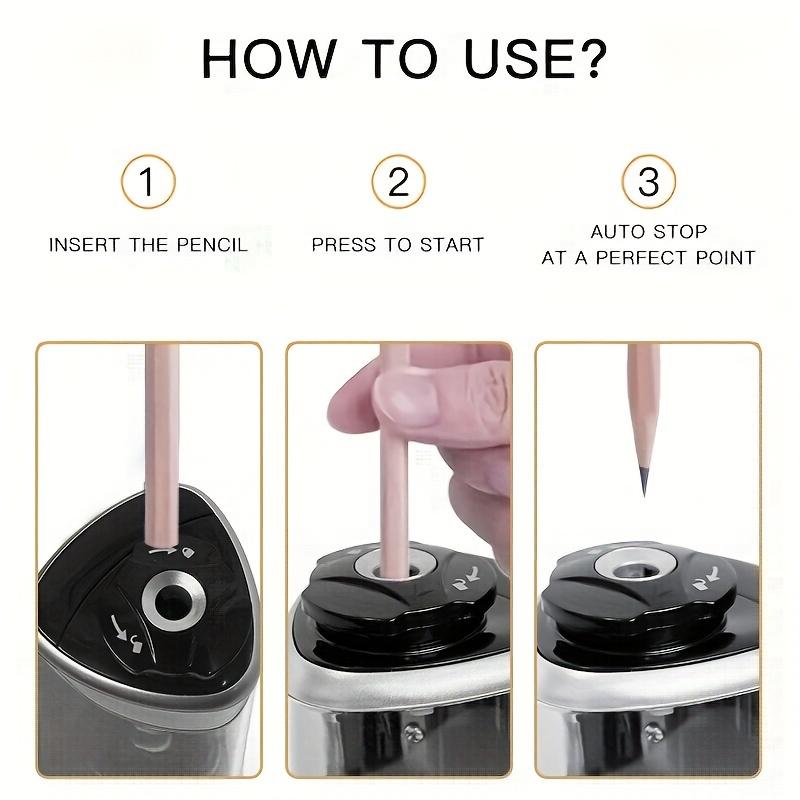1pc Electric Pencil Sharpener Desktop Automatic Office Stationery