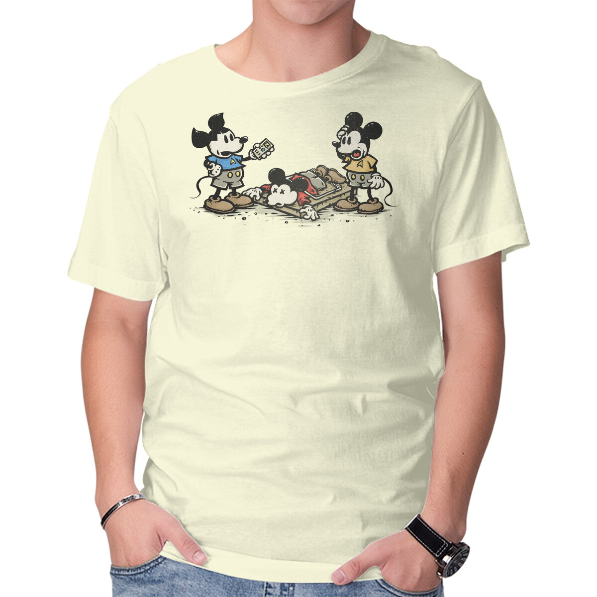 Unisex Crew Neck T-Shirt Red Shirt Mouse Graphic Short Sleeve Casual Tee XL