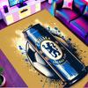 Football Club F.C Print Rug, Washable Floor Carpet, For Entryway Dorm Laundry Room Office Study, Home Decor Birthday Christmas Gift