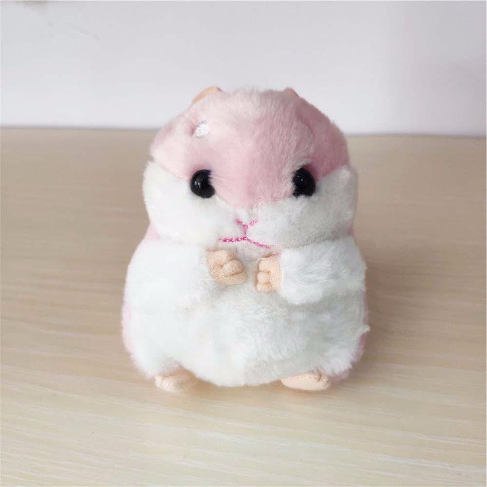 10cm Søte Plysjleker Kawaii Veske Ryggsekk Anheng Nøkkelring Kosedyr Barneleker til Barn Jente Bursdagsgave Hamsterdukke
