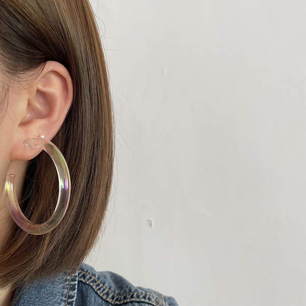 New Model Mermaid Charm Colorful Earrings - Women's Circular Stud Earrings - Chic Style, Unique Personality Accessories
