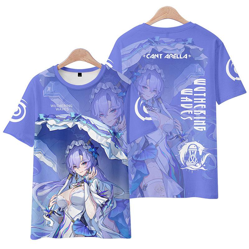 Games Wuthering Waves Galbrenr 3D Print T-Shirts Streetwear Men Fashion Oversized O-Neck Short Sleeved