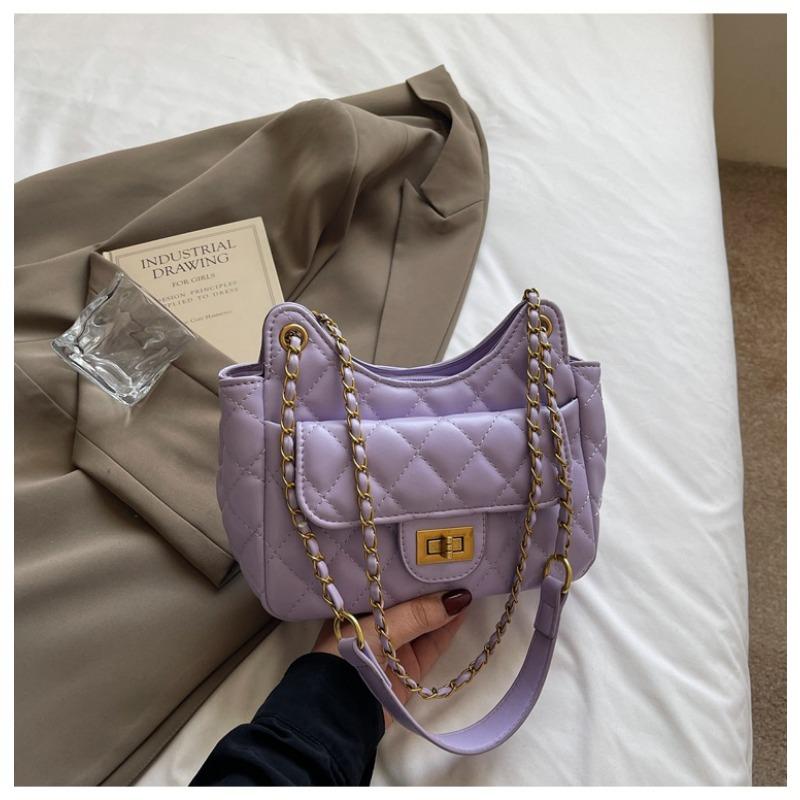 Premium Rhombus Casual Underarm Bag New Fashion Chain Bag Niche Design Versatile Bucket Bag