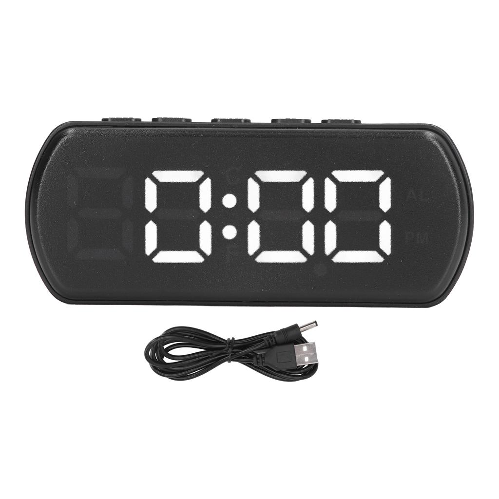 Digital Alarm Clocks Snooze Temperature 12 24Hr Small Electronic Desk Clock with LED Display for Kit