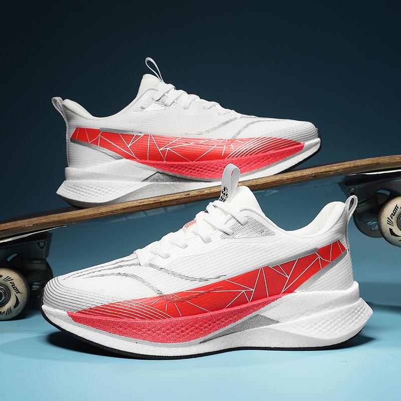 Men's Running Shoes Breathable Non-slip Lightweight Athletic Shoes Reflective Casual Sneakers