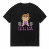 Funny Gym Barbell Girl He Asked Me To Clean So I Did Three Sets TShirt Otaku Shortsleev Top Men Women Lovely Graphic Tees