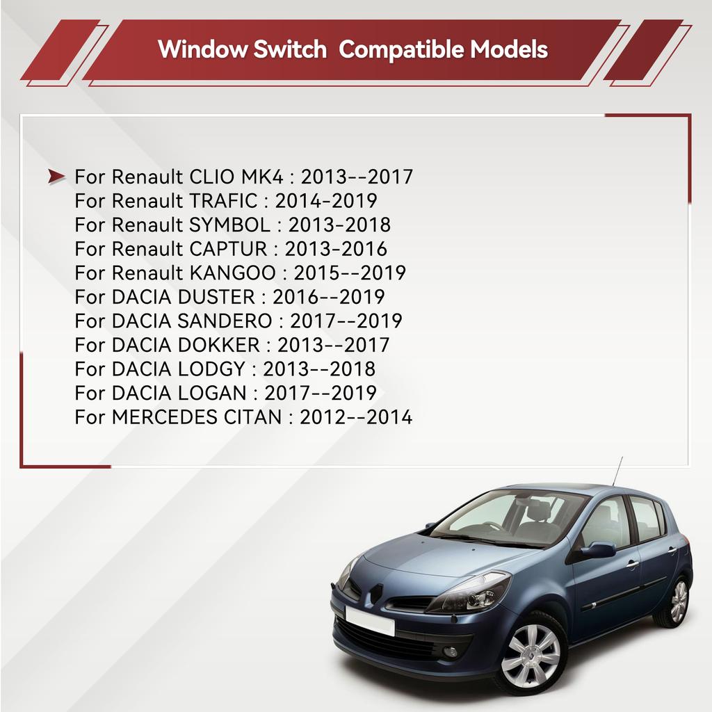 Electric Window Double Switch Button 254118044R For Renault Clio 4 Traffic Captur Zoe Mercedes Benz Citan 809611667R 254117873R