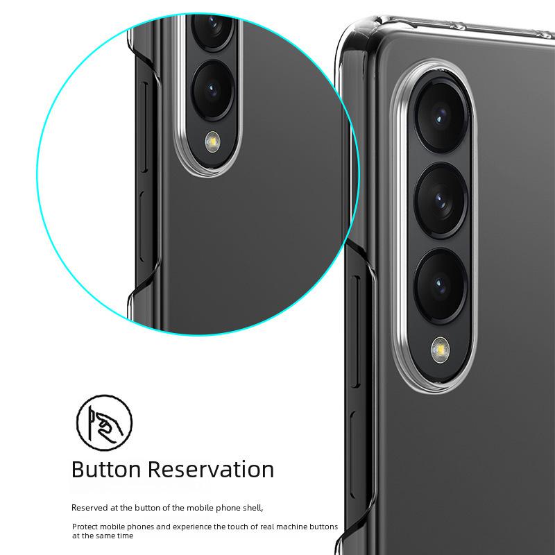 Galaxy Fold5 Transparent Case with Pen Slot - Anti-Fall Cover for Samsung Fold6