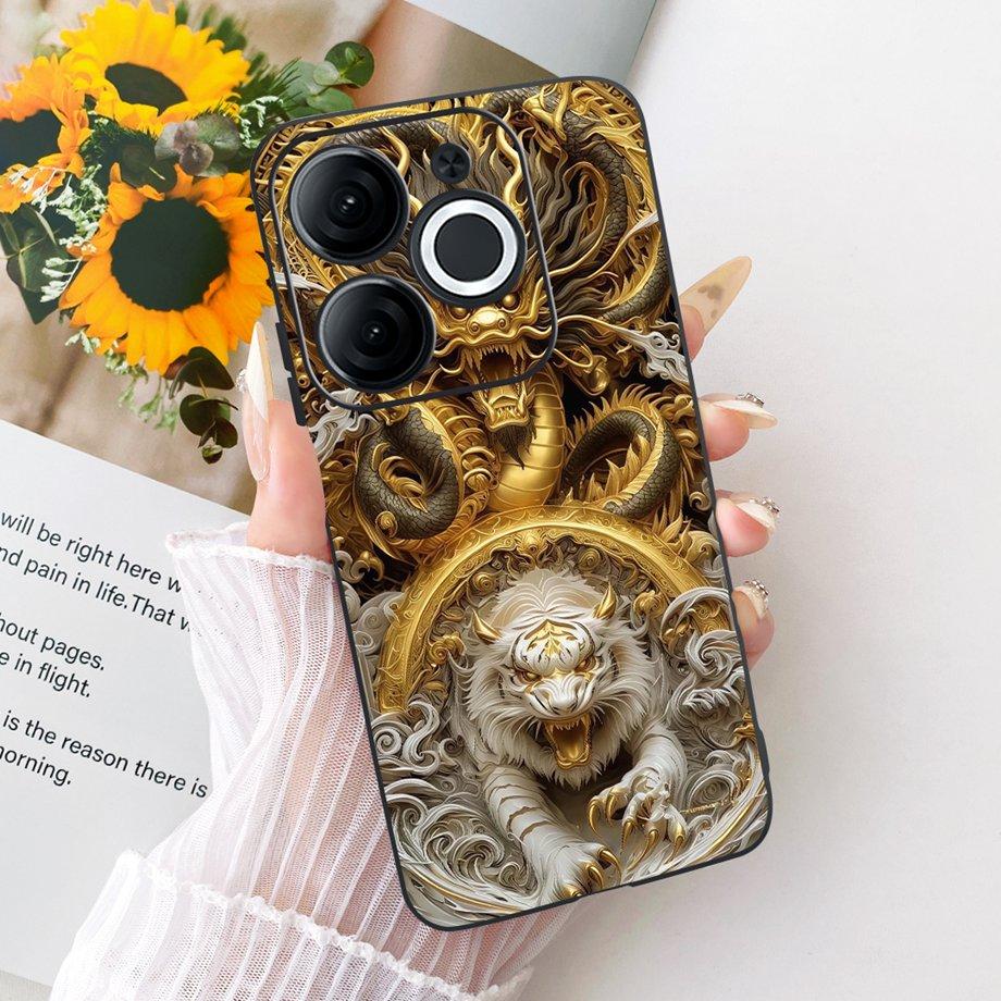 For Itel A80 A90 A95 A70 A60 A60s Phone Case Matte Soft TPU Bumper Cover Cool Cartoon Luxury Butterfly Flower Bow Pattern Funda