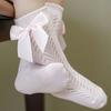 Spring/Summer New Baby Mid-length Socks With Circular Hollow-out Bow 3M-4Y Newborn Infant Baby Princess Socks
