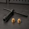 Marine Drain Stopper and Wrench Set with Brass Construction for Boat Drain Port Installation and Removal Tasks