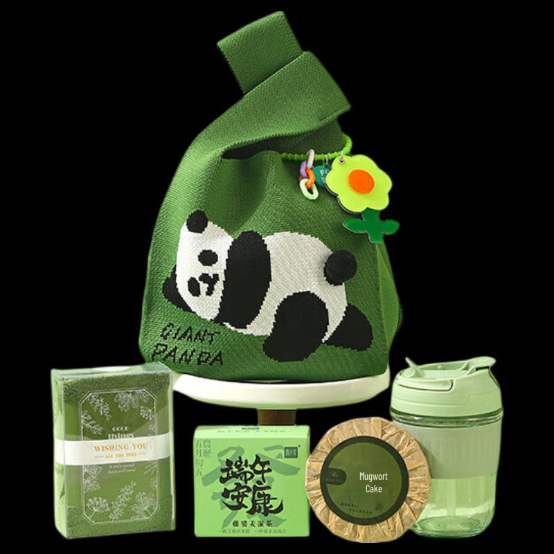 Dragon Boat Festival Glass Cup & Sachet Gift Set