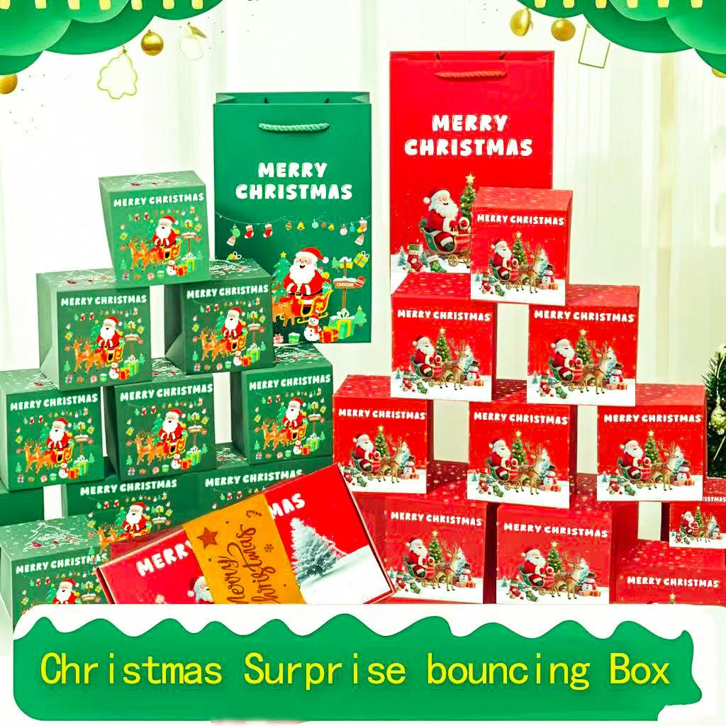 Christmas Jump Box, Merry Christmas , Christmas Gift Box, Holiday Creative Gift Box, Gift Packaging Box, Surprise Gift Packaging, Party Decoration