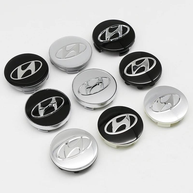 3D ABS 56/58/60/65mm Car Emblem Wheel Hub Center Cap Badge Covers Accessories For Hyundai I10 I20 I30 Getz Accent Elantra Santa