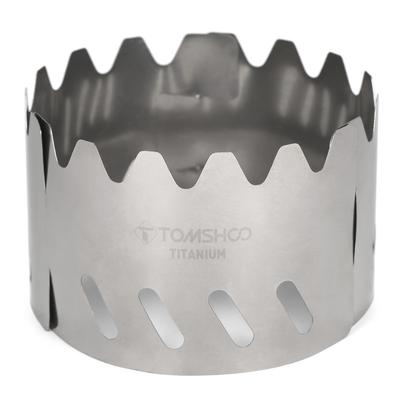 Parabrezza per supporto per fornello ad alcool in titanio ultraleggero portatile da esterno per escursionismo in campeggio