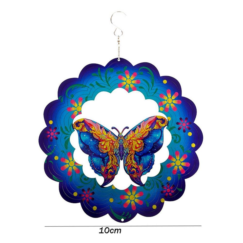 10 Stile 3D Dynamischer Rotierender Windspiel Metall 10cm Regenbogen Tunnel-Stil Windrad Bunter Libellen