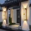 Luxury Chinese Style Solar Waterproof Wall Lamp: Up & Down Outdoor Light for Garden, Balcony, or Villa.