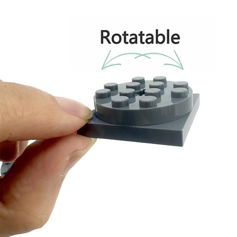 15 Pezzi Base Rotante 4x4 Compatibile Particelle Piccole 61485 87081 60474 Pezzi per Costruzioni Giocattolo Educativo Creativo per Bambini