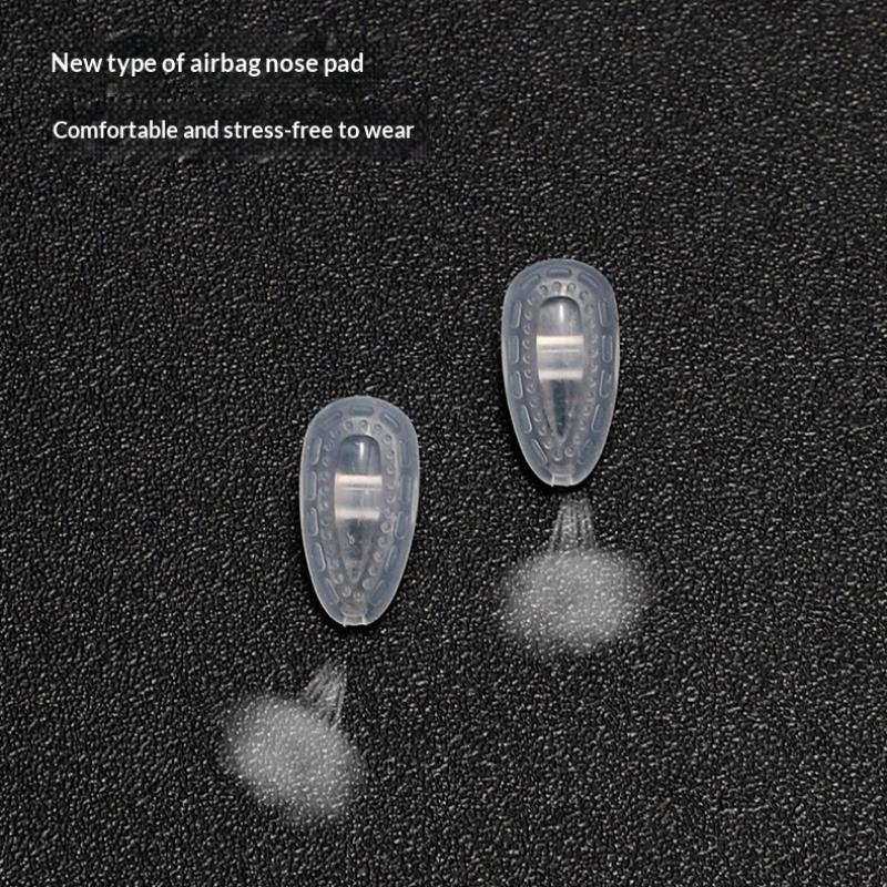 Screw-in Air Chamber Silicone Nose Pads Comfortable Anti-slip Oval for Daily Wear Glasses Sunglasses 10/50 Pairs