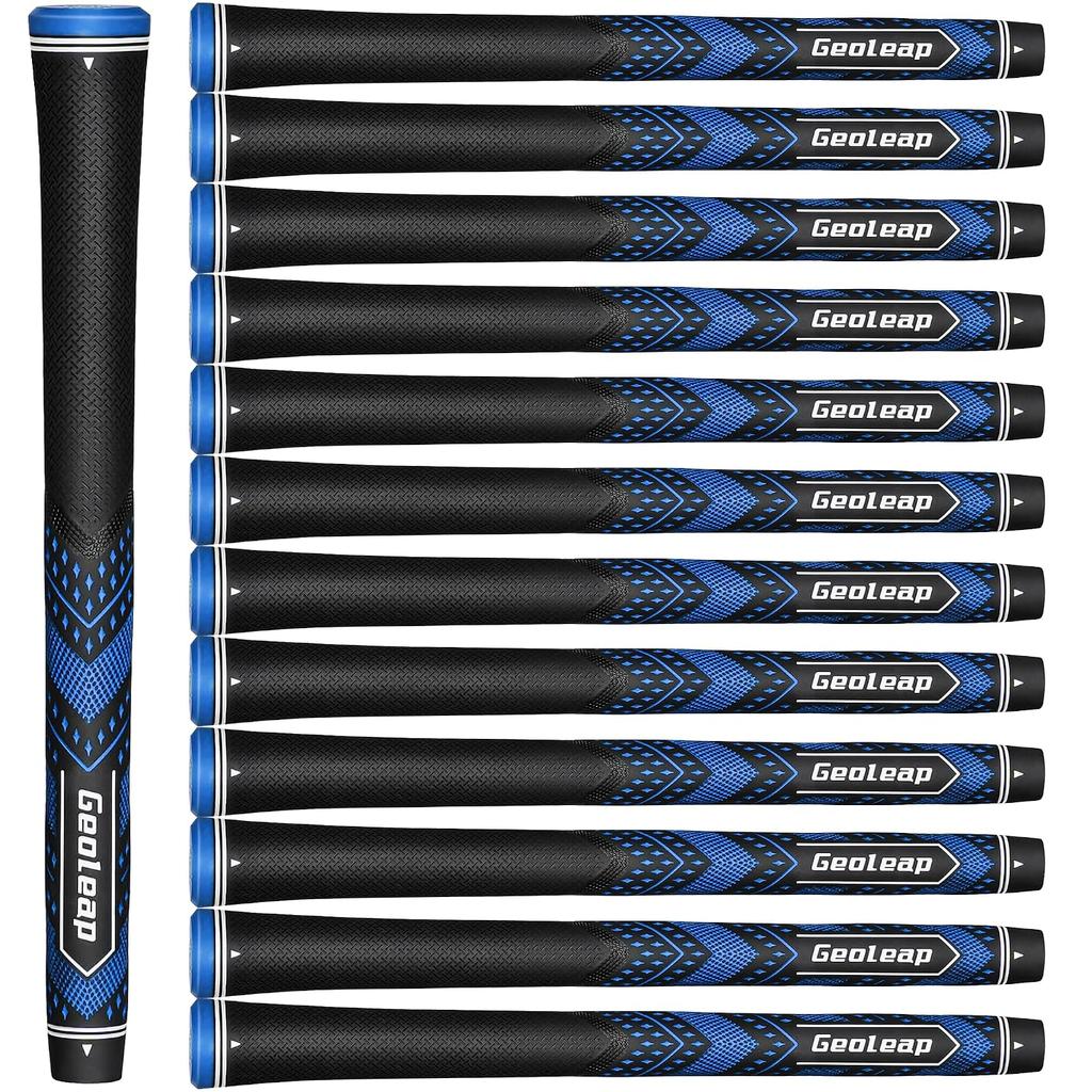 Zestaw 13 uchwytów do kija golfowego Geoleap Miękki zwężany design rękojeści zmniejszona grubość zapewnia zaawansowaną przyczepność doskonała wydajność standardowy klips średniego rozmiaru.