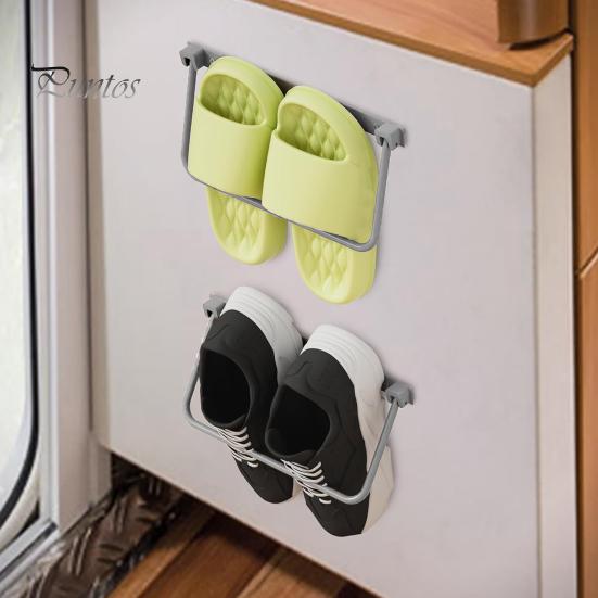 Foldable RV Shoe Rack Wall Mounted Shoe Organizer Space Saving Hanging Shoe Storage Shelf for RV Multi-functional Shoe Solution