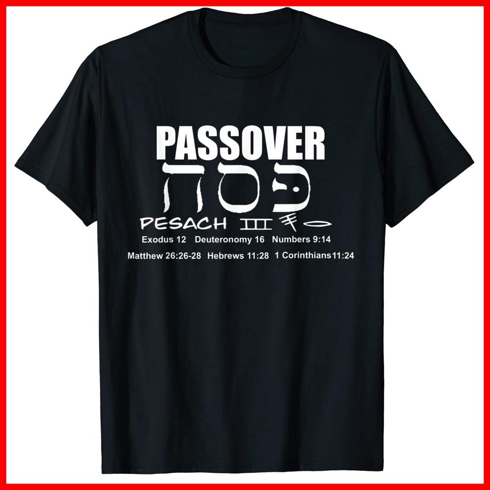 Passover Black Cotton T-Shirt Unisex T-Shirt XXXL