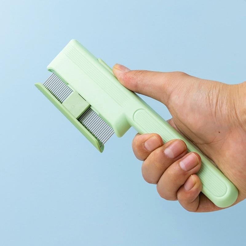 SelfCleaning Pet Detangling Brush Fine Teeth Hair Comb For Small to Large Dog Loose Furs Deshedding Grooming Tool 2pcs