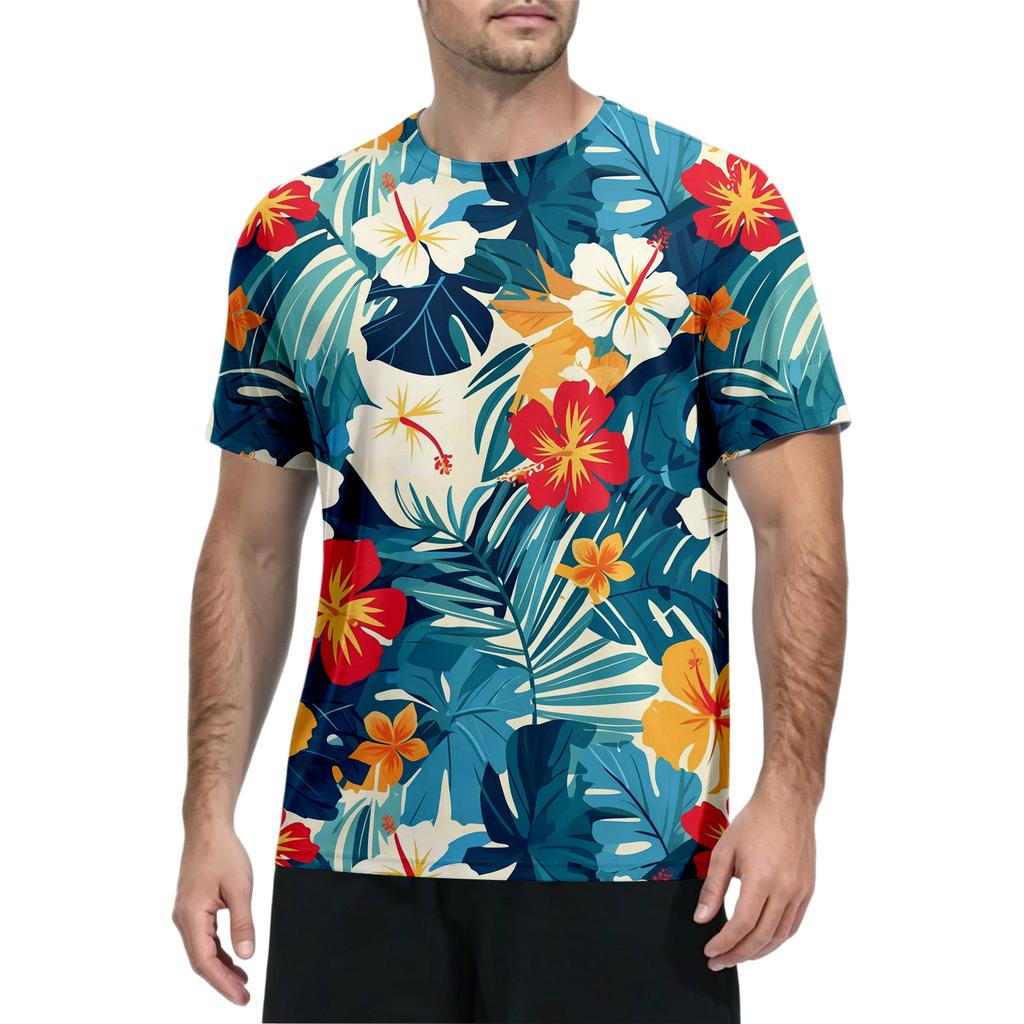 T-shirt à manches courtes à séchage rapide pour homme - Haut athlétique léger anti-UV pour la pêche en extérieur et les activités de gym