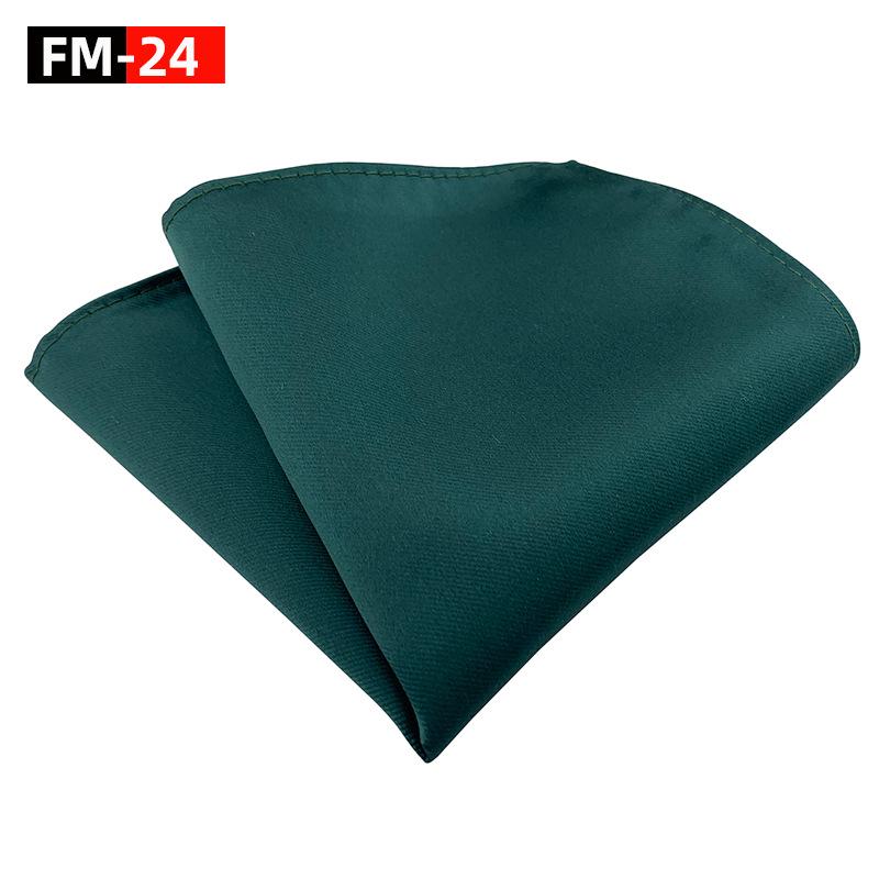 Elegant Plain Polyester Pocket Square for Men - Satin Finish Handkerchief