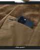 Chaqueta de piloto de la Fuerza Aérea de Alta Gama para Hombre: Terciopelo Forrado de Invierno, Algodón Puro, Corte Holgado, Ropa de Abrigo con Solapa para Personas de Mediana Edad.