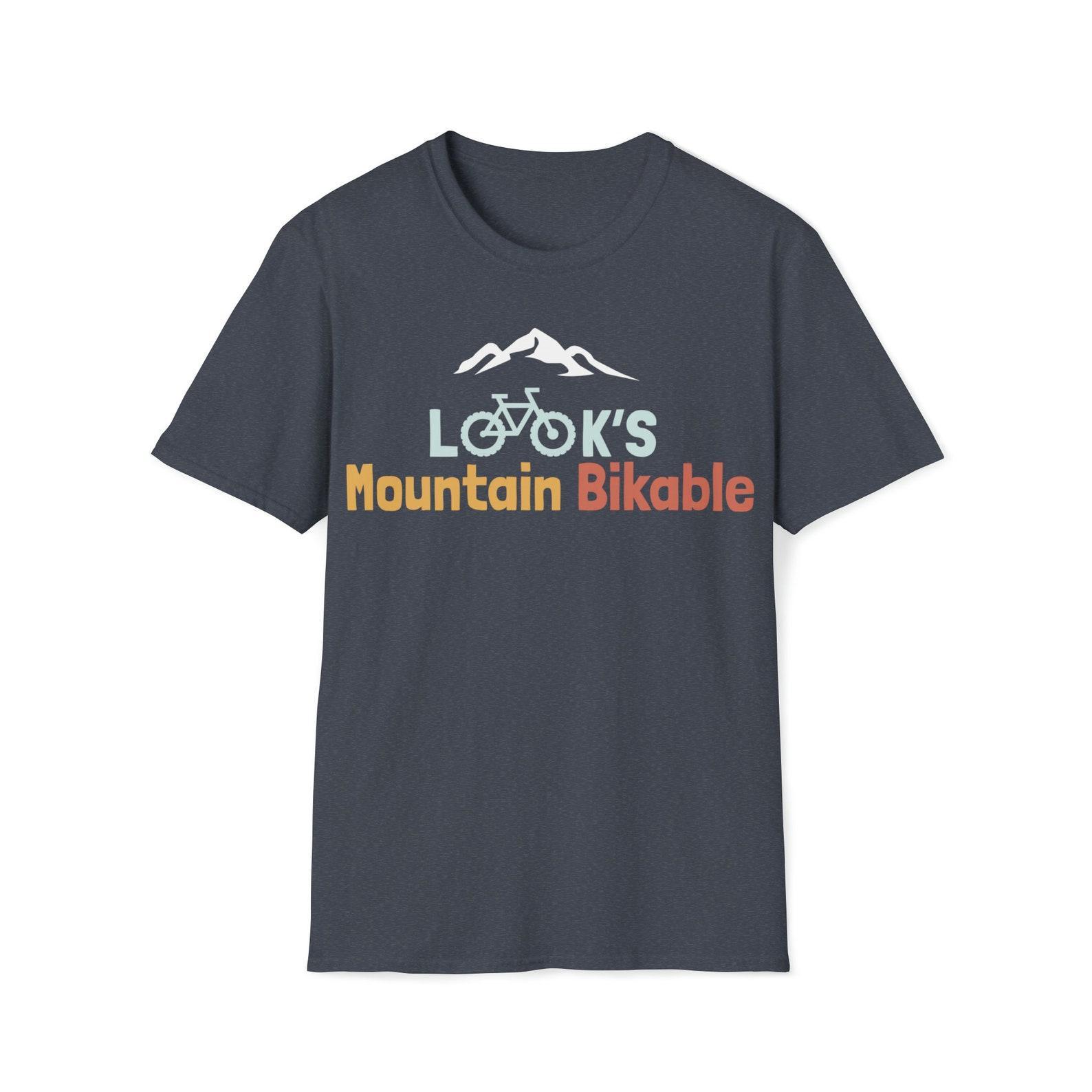 Looks Mountain Bikable to Me - Adventurous Biker TeeUnisex Softstyle T-Shirt 2XL