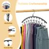 Legging Organizer For Closet, Metal Yoga Pants Hangers 10 Clips Holds 10 Leggings, Space Saving Hanging Closet Organizer Rubber