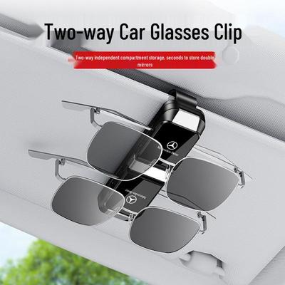 Mercedes-Benz Classe C, GLC, Classe E et Classe S Clips Double Entraînement pour Lunettes et Supports Pare-Soleil avec Supports Multifonctionnels