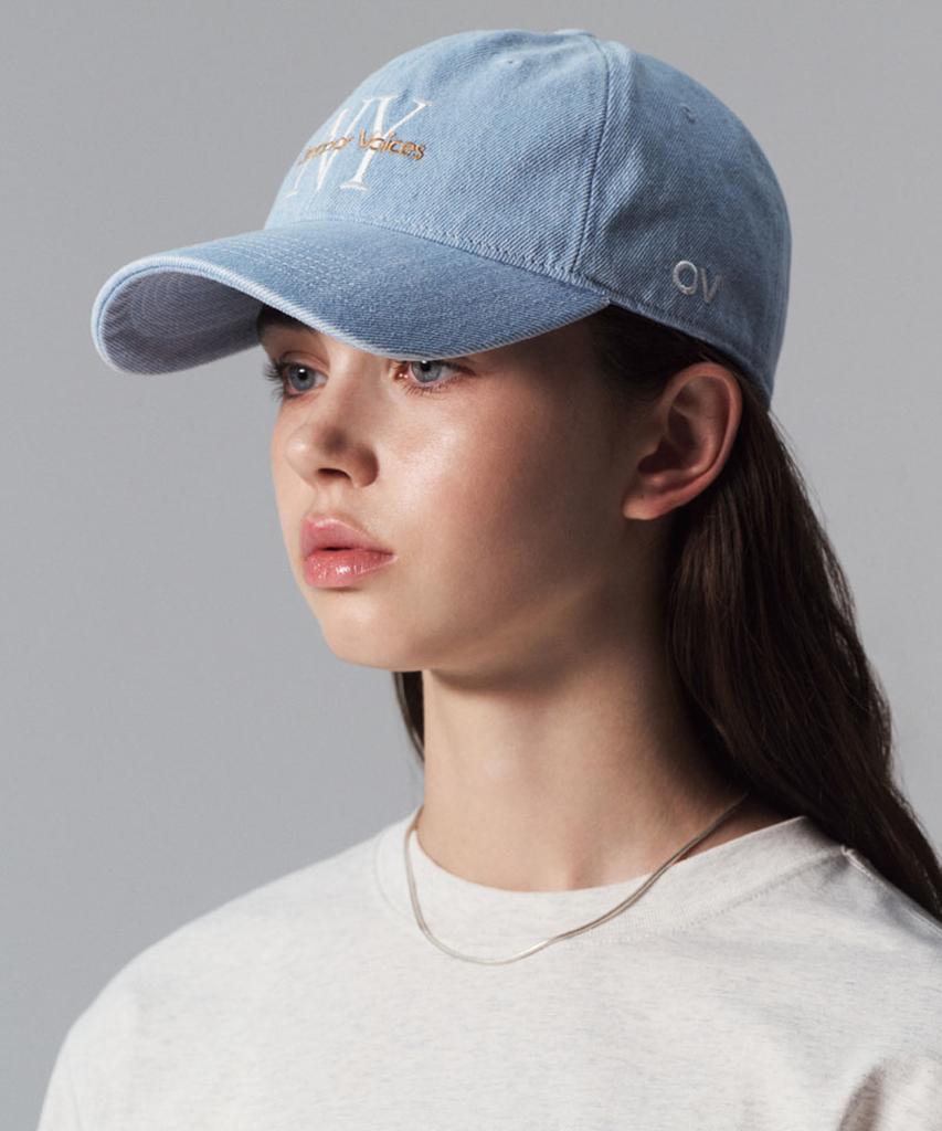 Ausdoeoboiseu Ny Washed Denim Cap (Sky Blue)