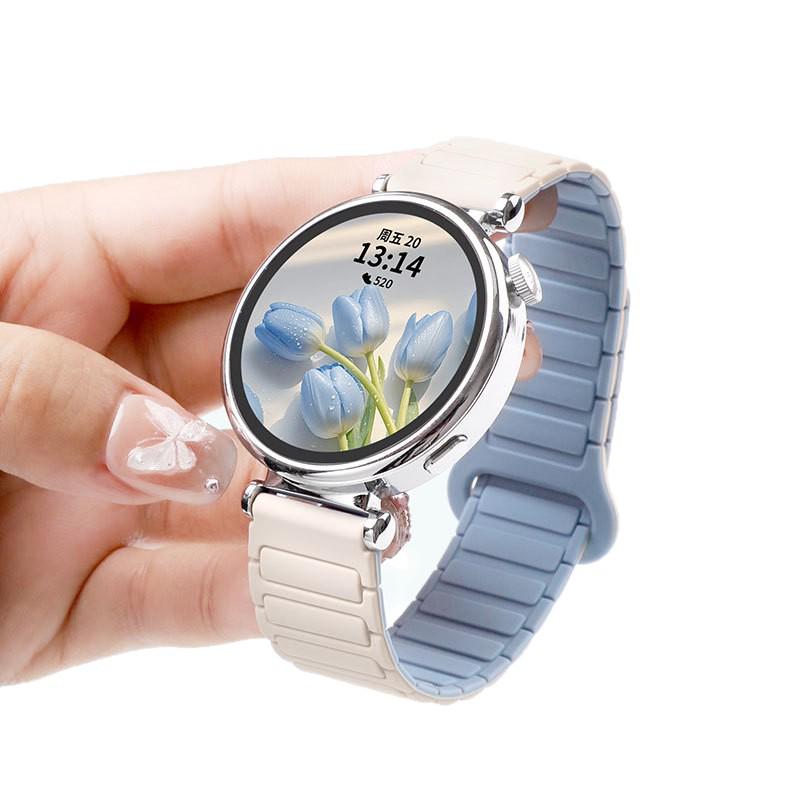Huawei Watch GT5/GT4/GT6 Magnetisches Silikon 22mm Armband für Herbst und Winter