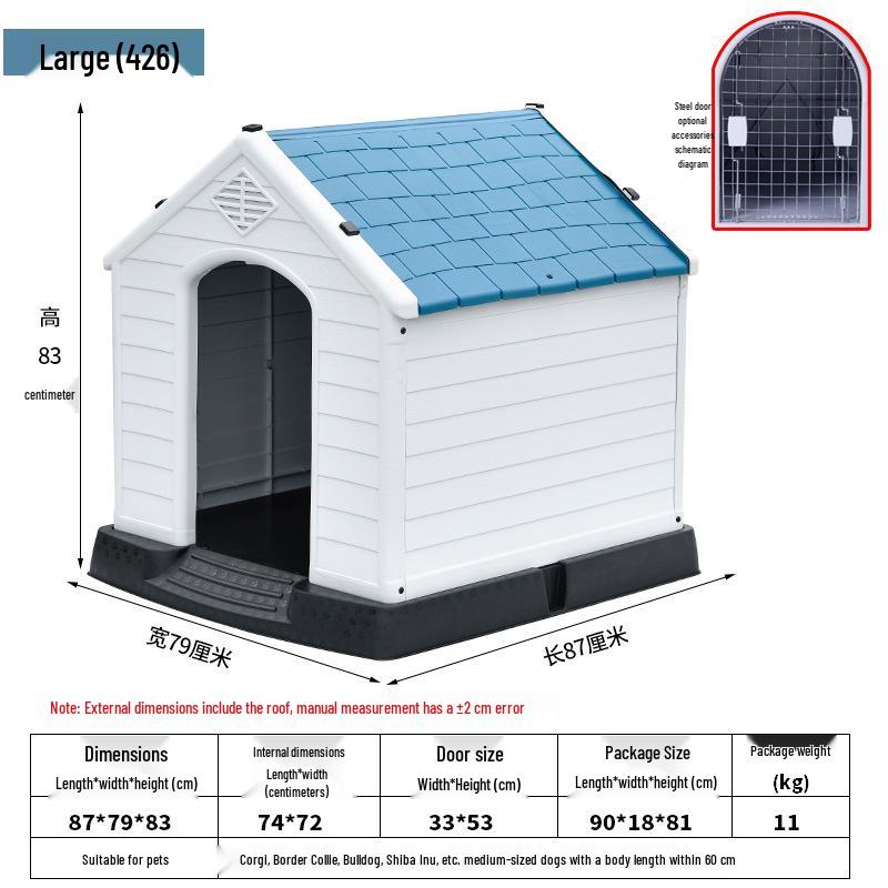 All-Season Waterproof Outdoor Dog House for Small To Large Dogs