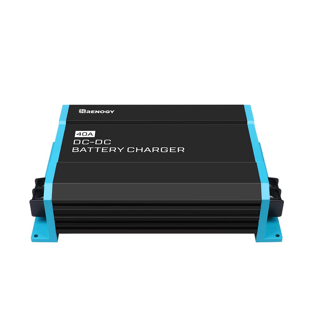 

Renogy 12В 40А Зарядное устройство для 12В Железо-фосфатных и Гелевых Идеально для и Идеально для Автомобильное DC-DC зарядное устройство, 3-ступенчатое Литий-ионное фосфатное, Свинцово-кислотное AGM, Заливное, чёрный