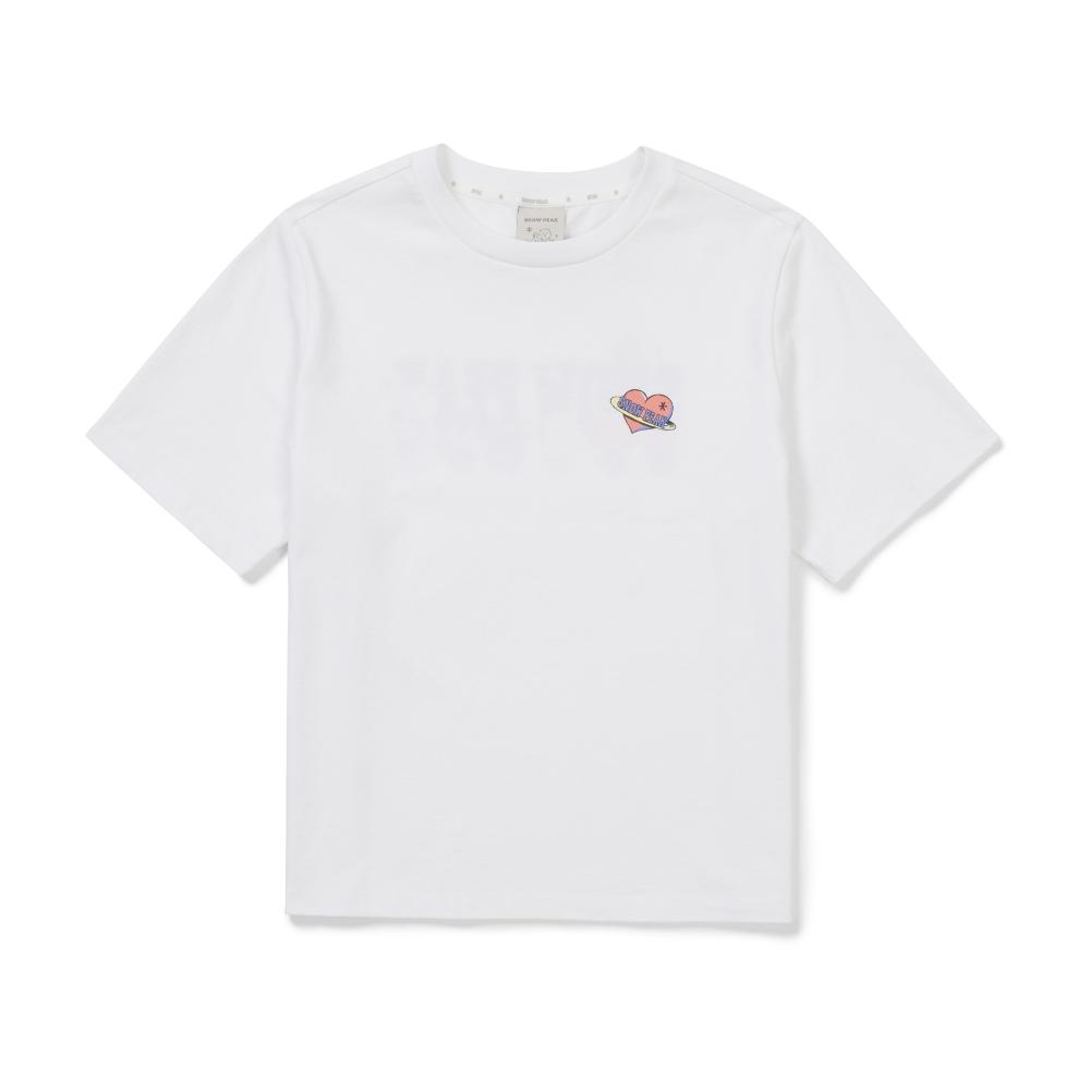 [Snowpeak] [snowpeak I BT21] Women's Semi-Crop Short-Sleeve T-shirt White (S26MWFTS91)