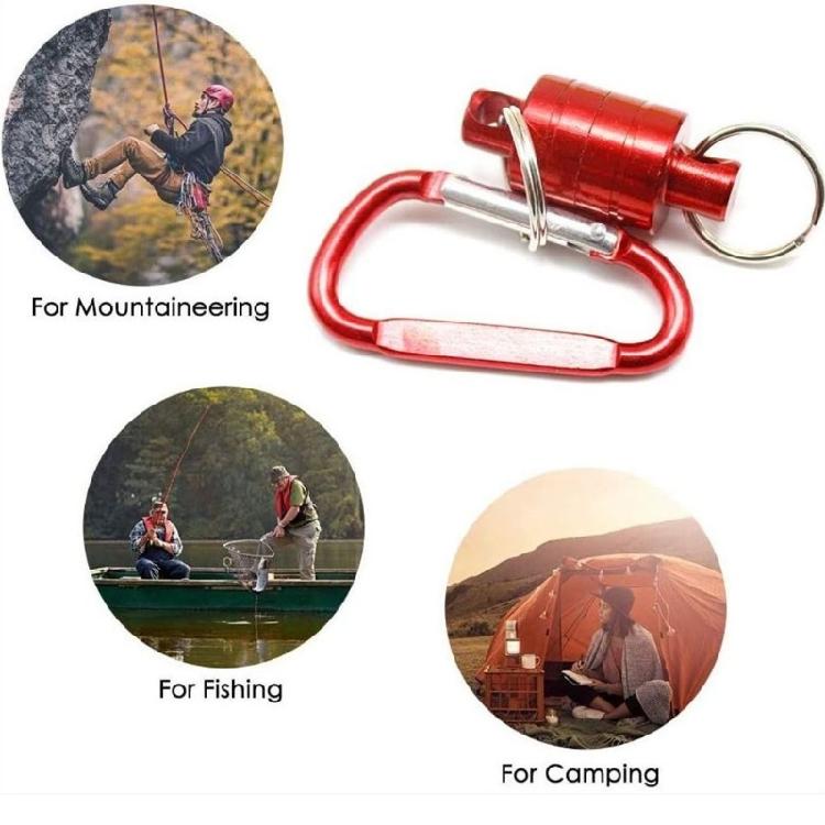 Magnet Buckle Fly Fishing Net Release Hanging Holder Lanyard Clip Carabiner