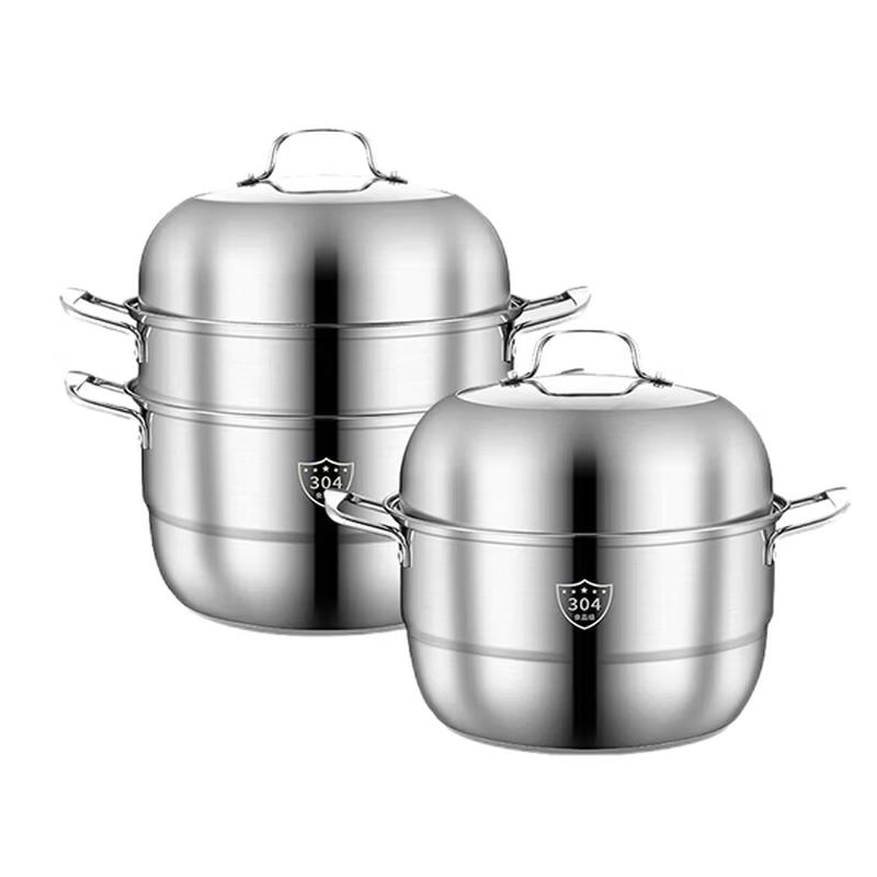 Толстостенная двухслойная пароварка и суповая кастрюля Jingbeier из нержавеющей стали 304