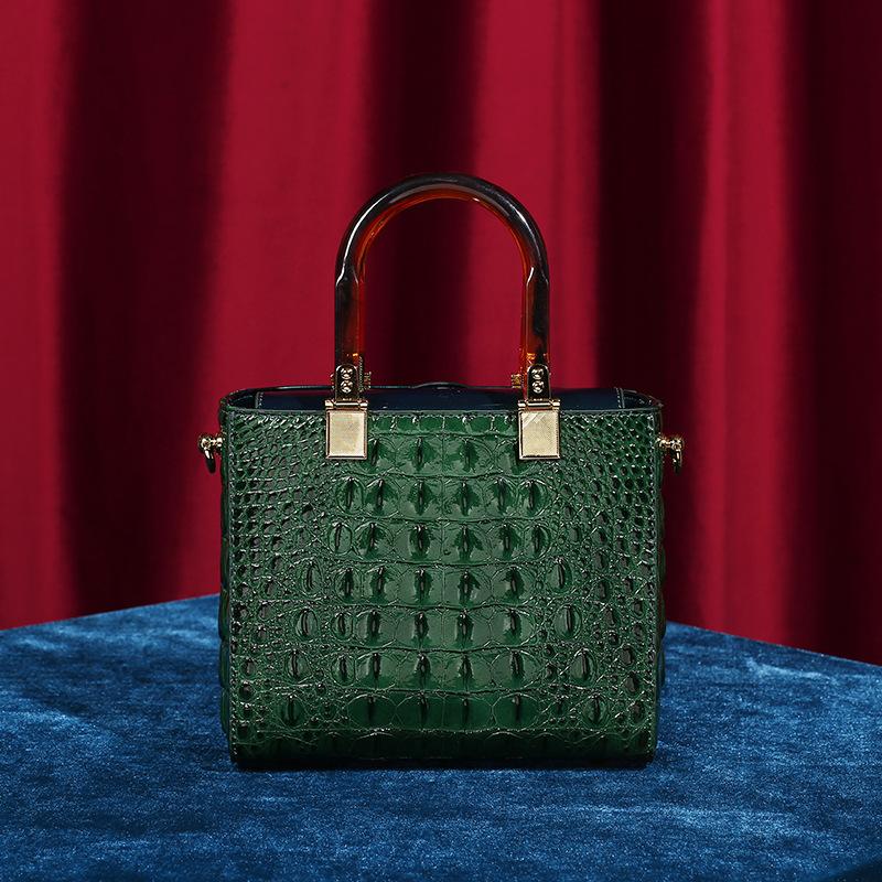 2023 Nieuwe mode vintage krokodillenpatroon lederen draagtas cross-body moedertas met grote capaciteit