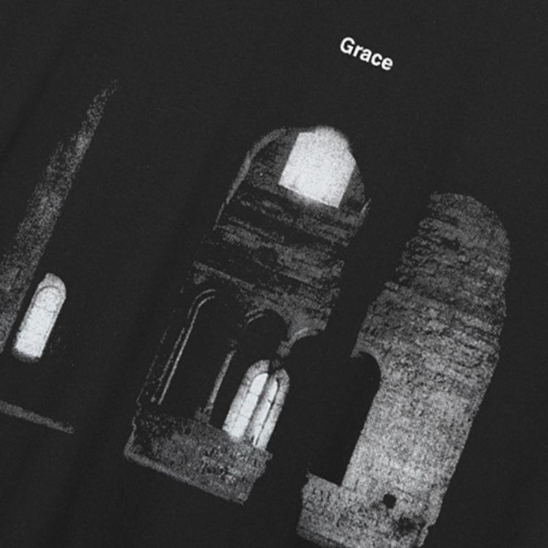 Streetwear Letter Graphic Black T-Shirt Cotton Unisex Tops Tees Summer Short Sleeves T Shirt