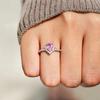 2026 New Pink Princess Waterdrop Zircon Ring, Light Luxury Style, Elegant and High End, Shining Zircon and Head Accessories