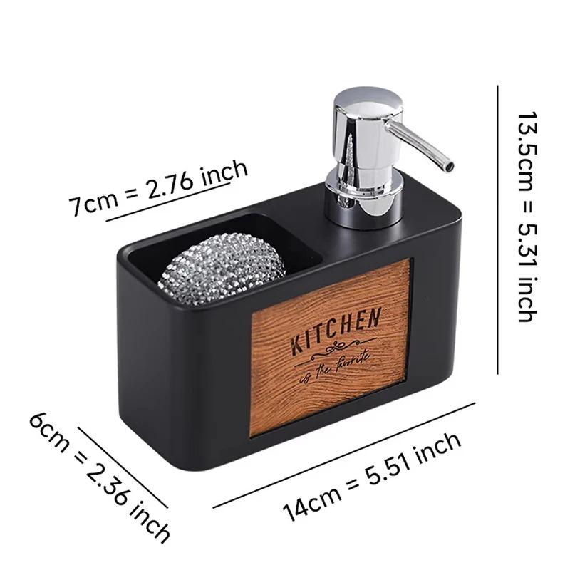 Kitchen Soap Dispenser Sink Dish Soap Presser Bathroom Hand Sanitizer Bottle Lotion Dispenser Cleaning Ball Storage Box