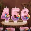 Flowers Handmade Numbers Birthday Candles Cake Decoration Party Festival First Year Number Candles 0-9