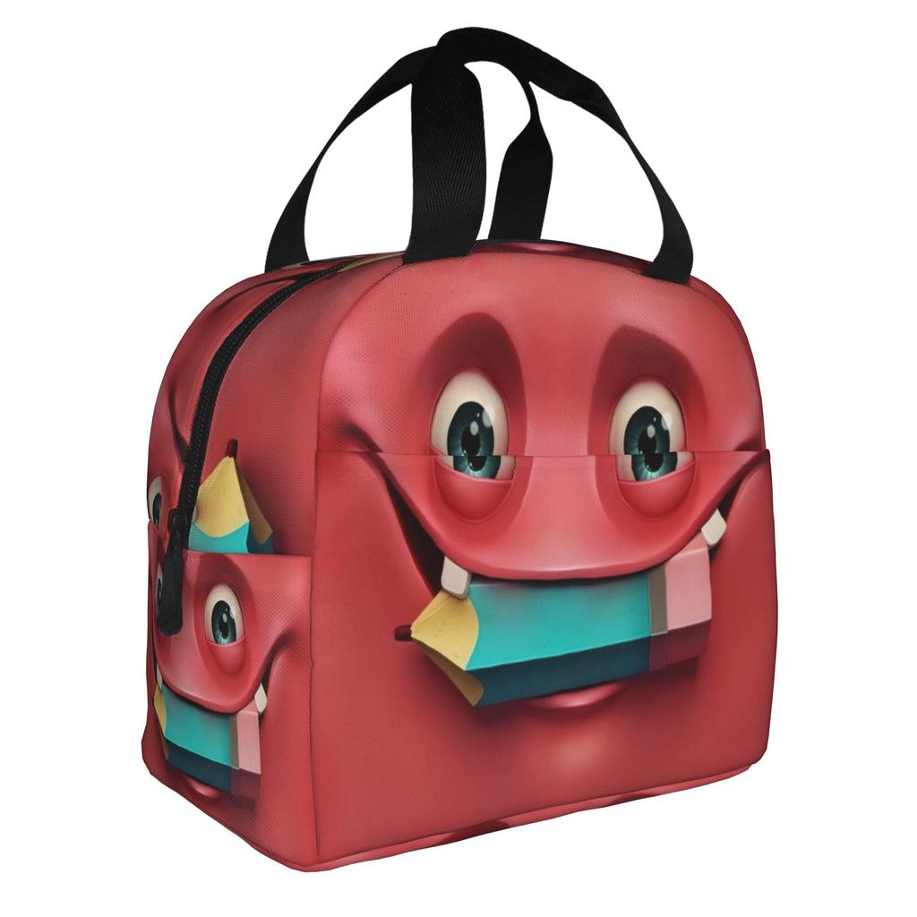 Funny Expression  Portable Lunch Box for Women Waterproof  Thermal Cooler Food Insulated Lunch Bag School