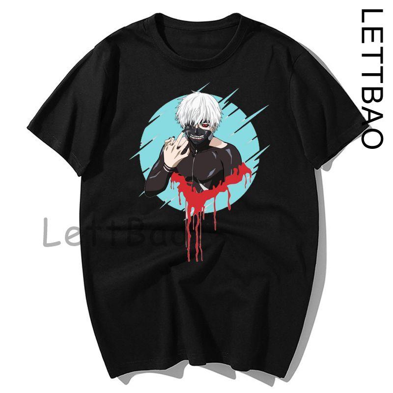 Casual Tops Japan Anime Tokyo Ghoul Funimation Kaneki Ken Cartoon Loose T Shirt Harajuku Punk Cool